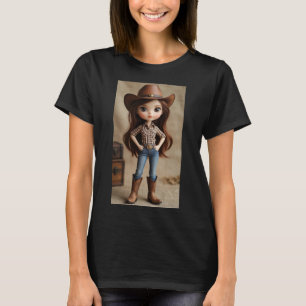 Camiseta Feminina de Moda Western Cowgirl Morena F