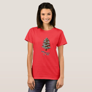 Camiseta Feminina de Natal: Árvore de Natal Fofa