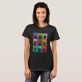 Camiseta Feminina De Natal Do Gato Parafuso 2