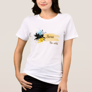 Camiseta Feminina de Nome de Artista Personalizado