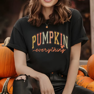 Camiseta Feminina de Outono Tudo Abóbora
