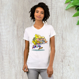 Camiseta Feminina de Rato Carregando Queijo