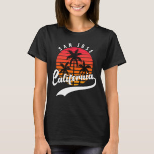 Camiseta Feminina de San Jose, California Sunset