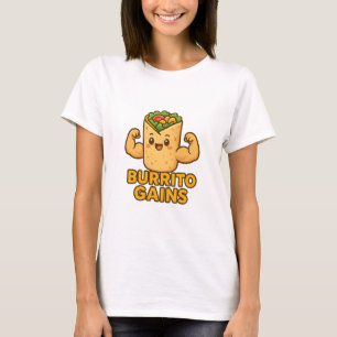 Camiseta Feminina de Treinamento Engraçada Burrito