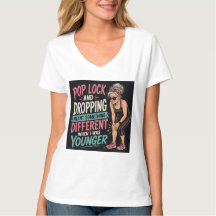 Camiseta Feminina de Treino Divertida Pop Lock and