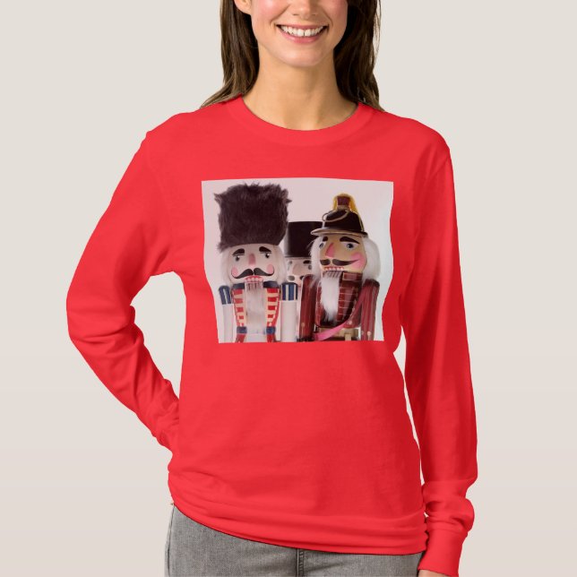 camiseta feminina de três nutcrackers (Frente)