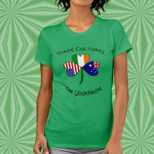 Camiseta feminina de trevo personalizada Austrália
