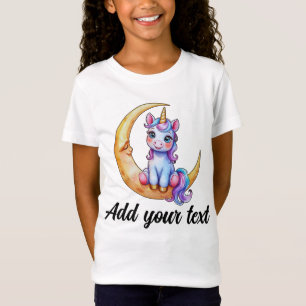 Camiseta Feminina de Unicórnio Pastel