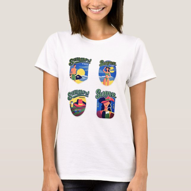 Camiseta Feminina de Verão (Frente)