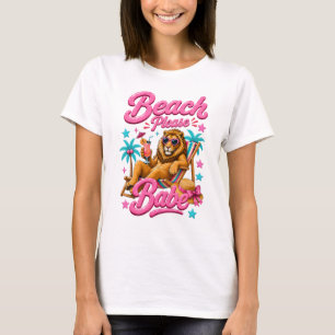Camiseta Feminina de Verão Tropical Por Favor, Bab