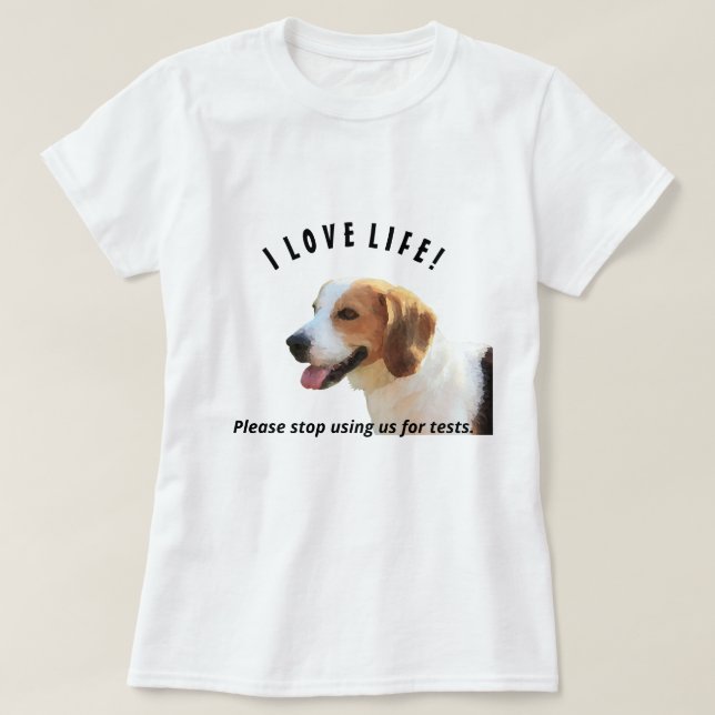 Camiseta Feminina Defensora do Beagle (Frente do Design)