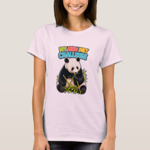 Camiseta Feminina Desafio de Dieta do Panda Divert