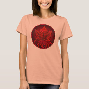 Camiseta Feminina do Canadá Folha de Bordo Camisa 