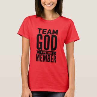 Camiseta feminina do Membro da Equipe Deus da Vida