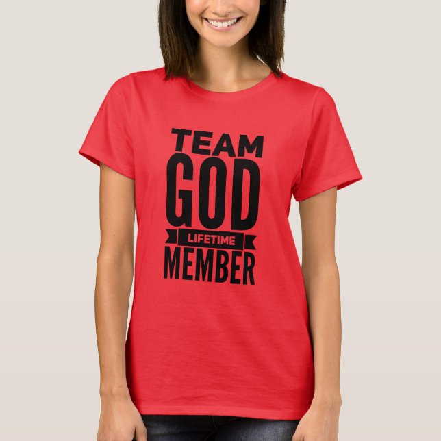Camiseta feminina do Membro da Equipe Deus da Vida (Frente)