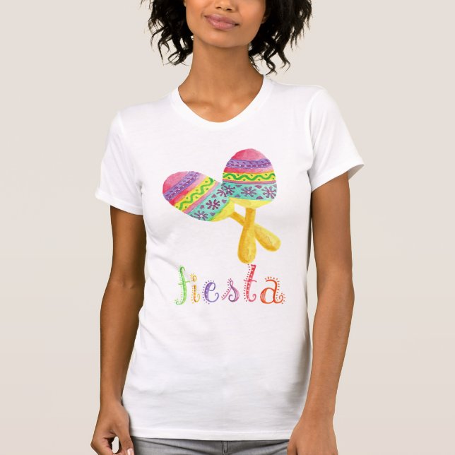 Camiseta feminina dos Cinco de Mayo mexicanos (Frente)