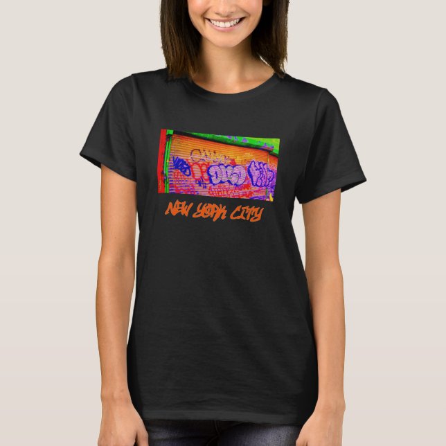 Camiseta Feminina 'Electric Graffiti Gates' (Frente)