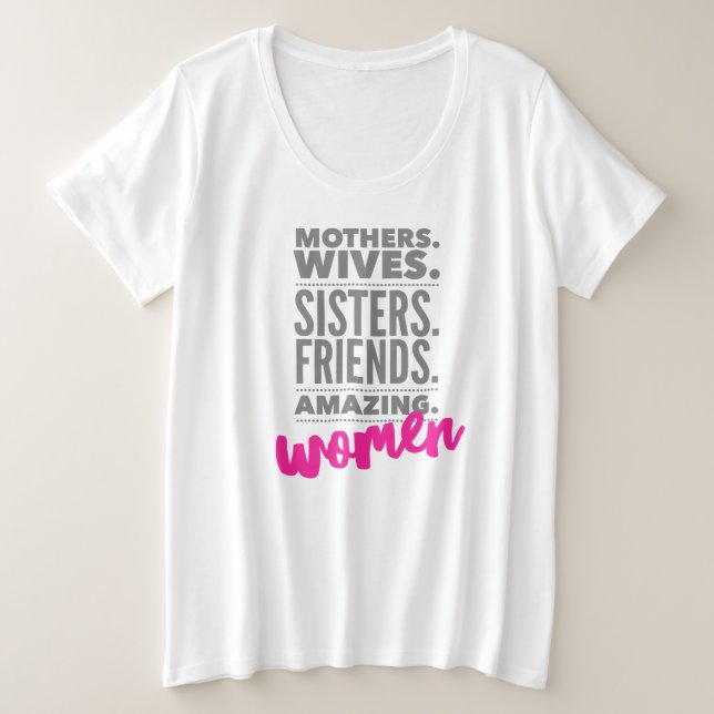 Camiseta Feminina Empoderada Plus Size (Frente do Design)