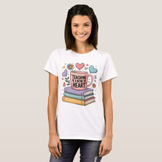 Camiseta feminina Ensino é um trabalho do coração