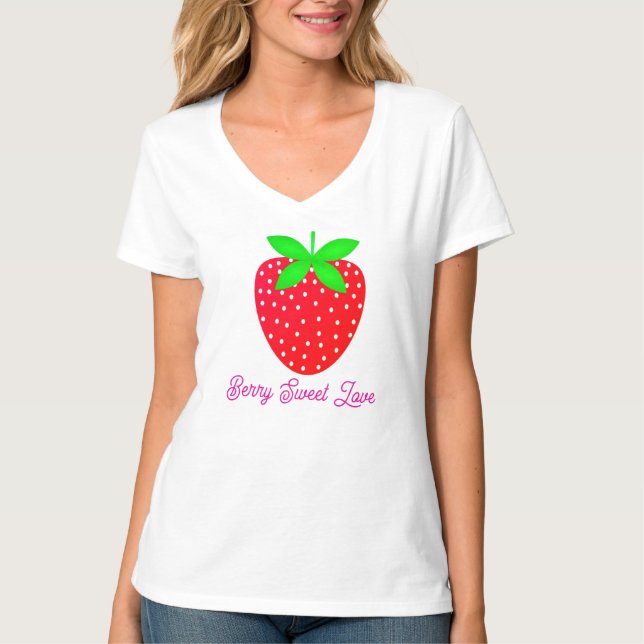 camiseta feminina estampa morango (Frente)