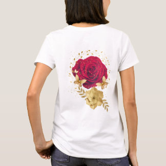 Camiseta Feminina Estética Vintage Rosa Vermelha R