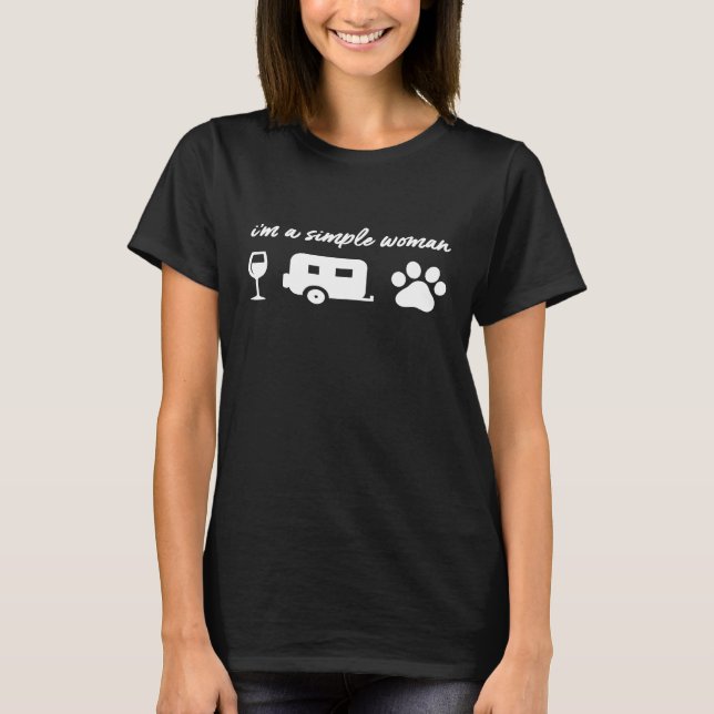 Camiseta Feminina Eu Sou Uma Mulher Simples Vinho  (Frente)
