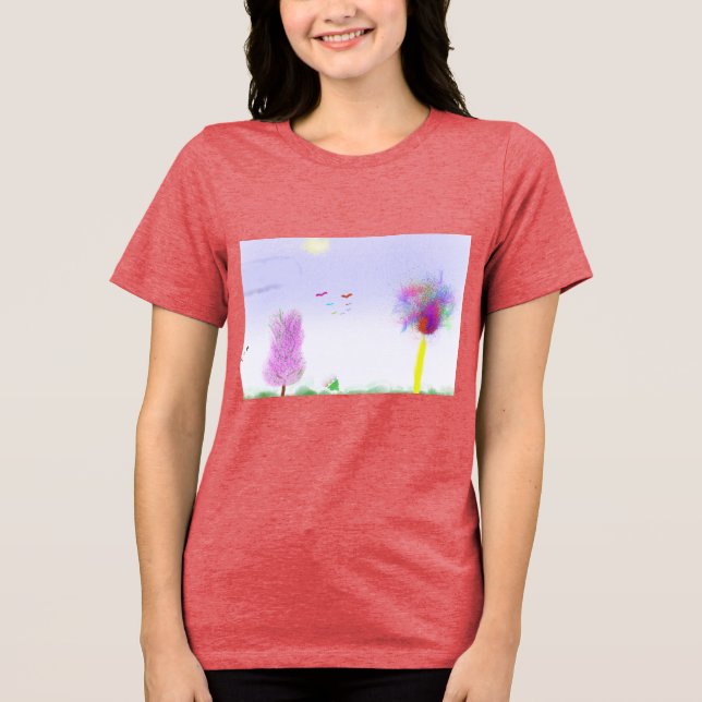 Camiseta Feminina Fantasy Landscape Escape (Frente)