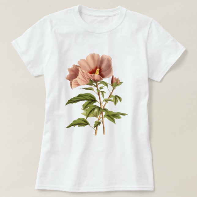 Camiseta feminina "flor" (Frente do Design)