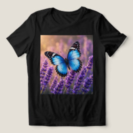Camiseta Feminina Flor de Borboleta com Graça |