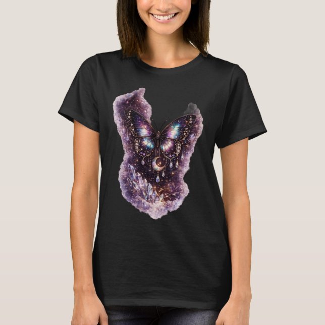Camiseta Feminina Flor de Borboleta com Graça |  (Frente)