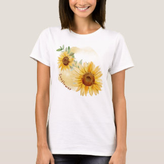 Camiseta Feminina Flor de Girassol | Camiseta do S