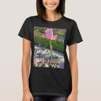 Camiseta Feminina Flor de Rosa Rosa Florescer em P