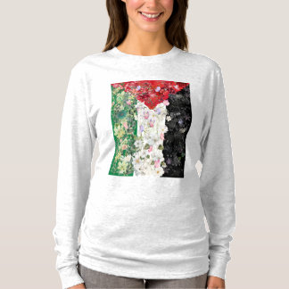 Camiseta Feminina Floral Bandeira da Palestina