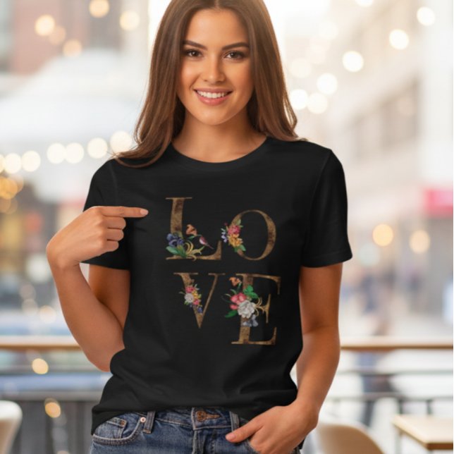 Camiseta Feminina Floral LOVE Rustica (Criador carregado)