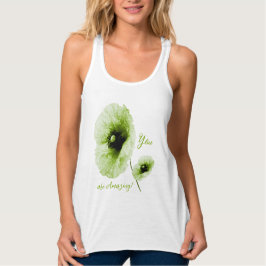 Camiseta Feminina Floral Verde Elegante