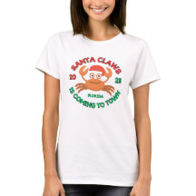 Camiseta Feminina Florida Christmas Santa Claws