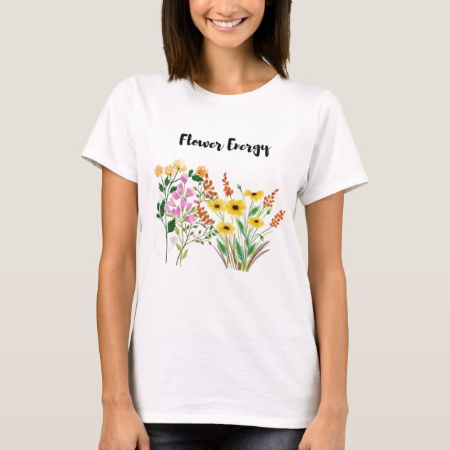 Camiseta Feminina Flower Energy (Frente)