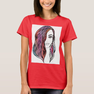 Camiseta feminina fofa com uma imagem