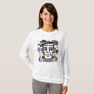 Camiseta feminina fofa e assustadora do Frankenste