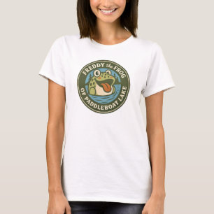 Camiseta Feminina Freddy o Sapo no Lago Paddleboat