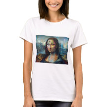 Camiseta Feminina Futurista Mona Lisa