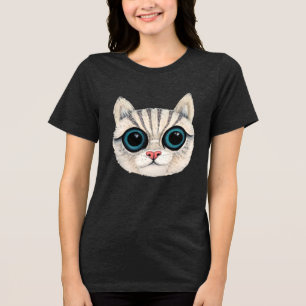 Camiseta Feminina Gato Olhando Senhoras