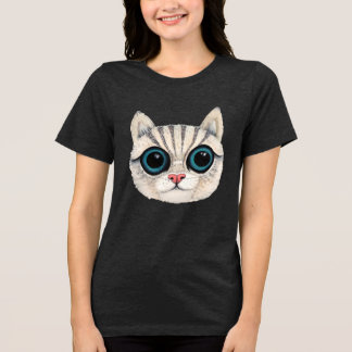 Camiseta Feminina Gato Olhando Senhoras