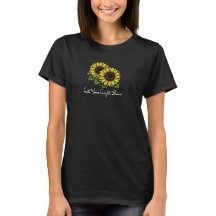 Camiseta Feminina Girassol Deixe Sua Luz Brilhar