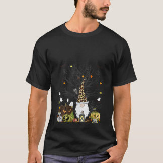 Camiseta Feminina Gnome Leopardo Abóbora Monstros 