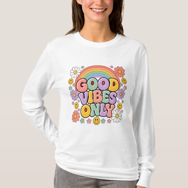 Camiseta Feminina Good Vibes Only (Frente)