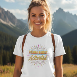 Camiseta Feminina Gráfica Ativada por Energia Posi