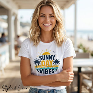 Camiseta Feminina Gráfica de Dia Ensolarado Divert