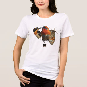 Camiseta Feminina Gráfica de Pássaro Estética Chir