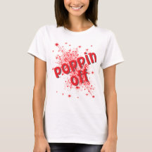 Camiseta feminina gráfica Poppin off